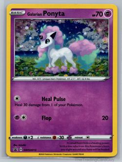 Pokemon TCG Galarian Ponyta SWSH013 Black Star Promo Cosmos Holo LP - Image 1