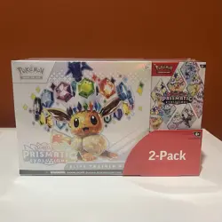 Pokemon Prismatic Evolutions ETB Elite Trainer Box Booster Bundle Costco 2-Pack - Image 1