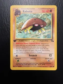 Pokemon Kabuto 1st Edition Fossil Set 1999 50/62 WOTC Near Mint NM *A - Image 1