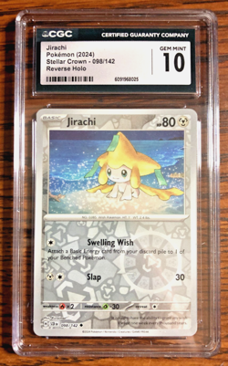 Jirachi Reverse Holo Common #098 - CGC GEM MINT 10 - Stellar Crown - Pokemon TCG - Image 1