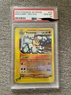2003 Pokemon Skyridge #16 Machamp Reverse Foil Holo Psa 10 - Image 1