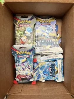 Pokemon Lot Box Silver Tempest And Scarlet & Violet Sealed Booster Packs (25) - Image 1