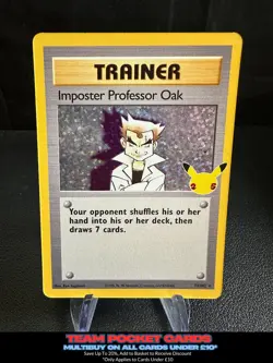Imposter Professor Oak 73/102, Celebrations, Pokemon, NM - Image 1
