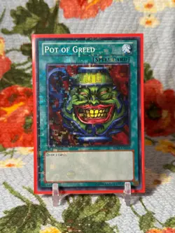 Yu-Gi-Oh! Pot of Greed BP02-EN129 1st Edition Mosiac Rare - Image 1
