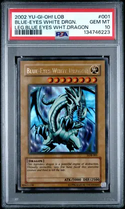 Blue Eyes White Dragon LOB-001 Ultra Rare Unlimited Yugioh PSA 10 *223 - Image 1