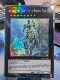 YuGiOh! Dingirsu, The Orcust Of The Evening Star RA01-EN040 Collector's Rare 1st - Image 1