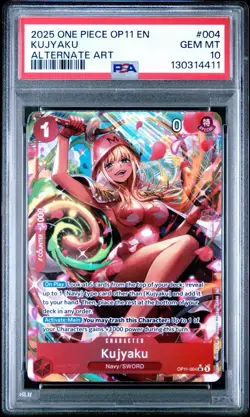 Kujyaku #004 2025 One Piece Op11-A Fist Of Divine Speed PSA 10 Alt Art - Image 1