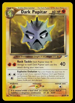 Pokemon Card - Dark Pupitar Neo Destiny 38/105 Uncommon - Image 1