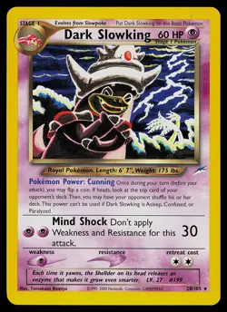 Pokemon Card - Dark Slowking Neo Destiny 20/105 Rare Non Holo - Image 1