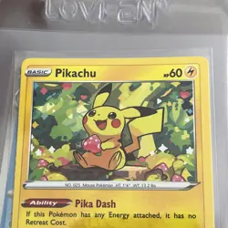 Pokemon Card Pikachu Lost Origin Common 052/196 Near Mint - Image 2