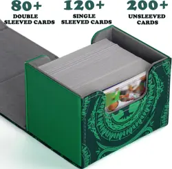 Deck Box for MTG Cards, Trading Commander Deck Case Holds 120+ Sleeved Cards, PU - Image 3