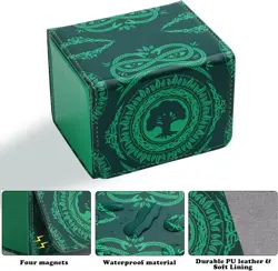 Deck Box for MTG Cards, Trading Commander Deck Case Holds 120+ Sleeved Cards, PU - Image 4