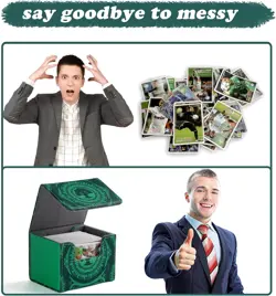 Deck Box for MTG Cards, Trading Commander Deck Case Holds 120+ Sleeved Cards, PU - Image 5