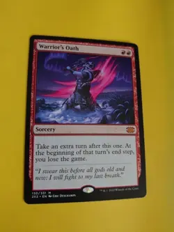 Warrior's Oath. Double masters Mythic Sorcery Magic the Gathering Card. - Image 3