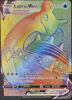 Lapras VMAX (Secret) 203/202 Swsh01: Sword & Shield Holo - Pokemon Card - Image 1