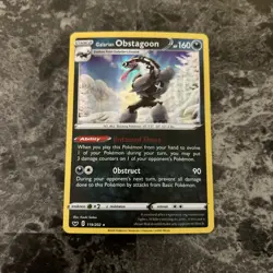 OBSTAGOON 119/202 2020 SWSH SWORD SHIELD BASE SET HOLO Pokemon TCG CARD - Image 1