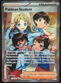 Paldean Student 2024 Paldean Fates Full Art Ultra Rare Pokemon Card 230/091 (NM) - Image 1