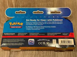 Pokemon Trading Card Game Back To School Pencil Case Box 2 Booster Packs New - Image 2