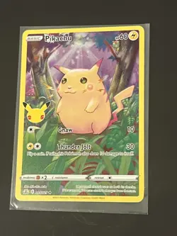 Pikachu #005/025 Full Art Celebrations Classic Collection Pokemon Card Near Mint - Image 1