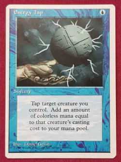 Magic The Gathering 4TH EDITION ENERGY TAP blue card MTG FOURTH - Image 1