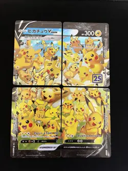 Pikachu V-Union MINT/NM Pokemon 4 Cards Set 025 026 027 028 Holo Rare Japanese - Image 1