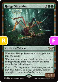 MTG Hedge Shredder DSK R Artifact Vehicle *Foil* NM - Image 1