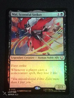 Mai, Scornful Striker #109 (Holo) MTG Avatar: The Last Airbender NM/M - Image 1