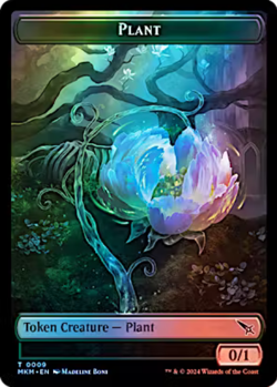 Plant/Detective 09/10 Foil Murders at Karlov Manor MTG Token - Image 1