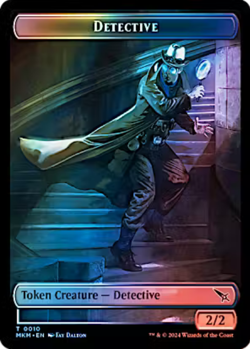 Plant/Detective 09/10 Foil Murders at Karlov Manor MTG Token - Image 2