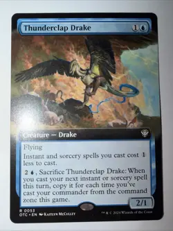MTG / Thunderclap Drake / OTC / #0053 / Regular (Extended Art) / Rare / NM - Image 1