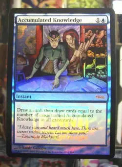 MTG . Accumulated Knowledge Foil DCI LP/EX L4 - Image 1