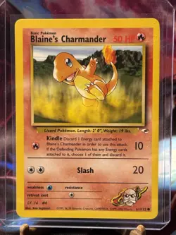 Pokemon TCG Blaine’s Charmander 61/132 Gym Heroes Set LP/NM Condition - Image 1