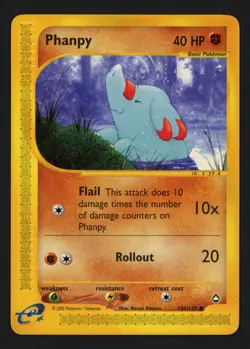 Phanpy 100/147 Aquapolis Common Pokemon TCG - Image 1