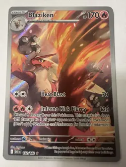 2025 Pokemon Blaziken 192/182 Destined Rivals Illustration Rare Holo Pokemon TCG - Image 1