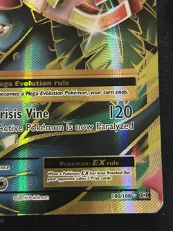 M VENUSAUR EX 2016 POKEMON XY EVOLUTIONS ULTRA RARE FA B 100/108 Q6233 - HP - Image 3