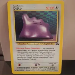 Pokemon TCG Ditto 3/62 Fossil Holo Rare Unlimited NM Very clean - Image 1