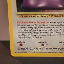 Pokemon TCG Ditto 3/62 Fossil Holo Rare Unlimited NM Very clean - Image 5