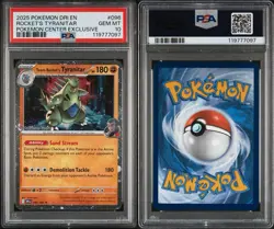 Team Rocket's Tyranitar #096/182 Pokemon Center Destined Rivals (PSA 10) - Image 3