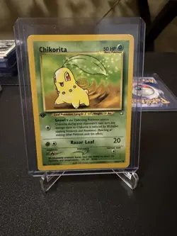 2001 Pokemon 1st Edition Neo Genesis Chikorita | Pack Fresh - Image 1
