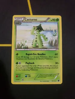 Pokemon TCG Cacturne Plasma Freeze 10/116 Regular Rare LP - Image 1