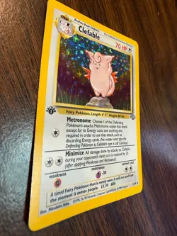 CLEFABLE 1 1ST EDITION HOLOFOIL JUNGLE 1999 POKEMON NM - Image 3