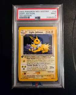 Pokemon 2002 Light Jolteon #48 Neo Destiny 1st Edition PSA 9 - Image 1