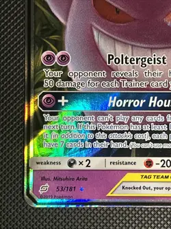 The Pokemon Company Gengar & Mimikyu GX 53/181 Team Up Holo TAG TEAM 240 - Image 4