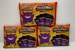 Halloween Pokemon TCG BOOster Gengar Trick Or Trade Bundle 40 Pack - Lot of 3 820650850783 - Image 1