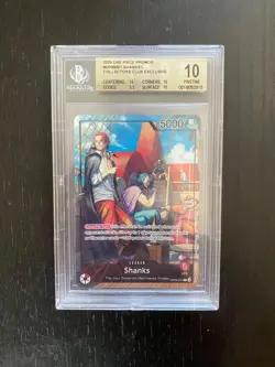 2025 ONE PIECE PROMOS PSA MAGAZINE EXCLUSIVE #001 SHANKS BGS 10 - Image 1