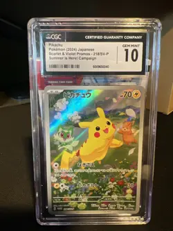 Pikachu - 218/SV-P 218/SV-P Sv-P Promotional Cards Holo (Japanese) CGC 10 - Image 1