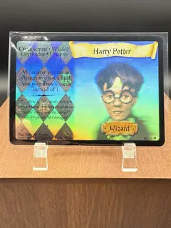 Harry Potter TCG Base Set Harry Potter #8/116 Hologram Rare Card Damaged - Image 1