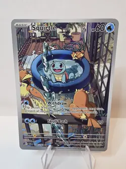 Pokemon Squirtle Full Art Holo Card 148/142 Stellar Crown Illustration Rare TCG - Image 1