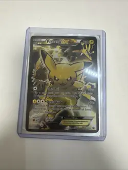 Pokemon TCG: PIKACHU EX- XY124 holo card DAMAGED ng11306 - Image 1