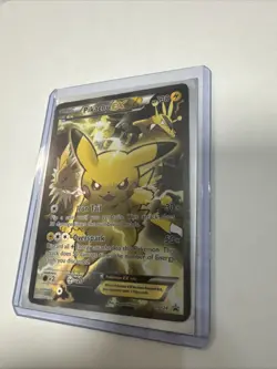 Pokemon TCG: PIKACHU EX- XY124 holo card DAMAGED ng11306 - Image 3